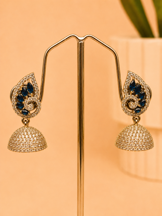 Neel Mayura Jhumkas