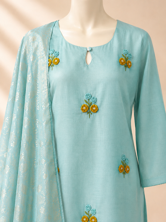 Seafoam Blossom Three-Piece Set