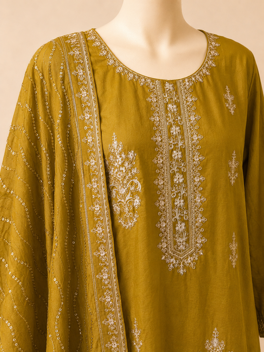 Golden Zariya 3-Piece Suit Set