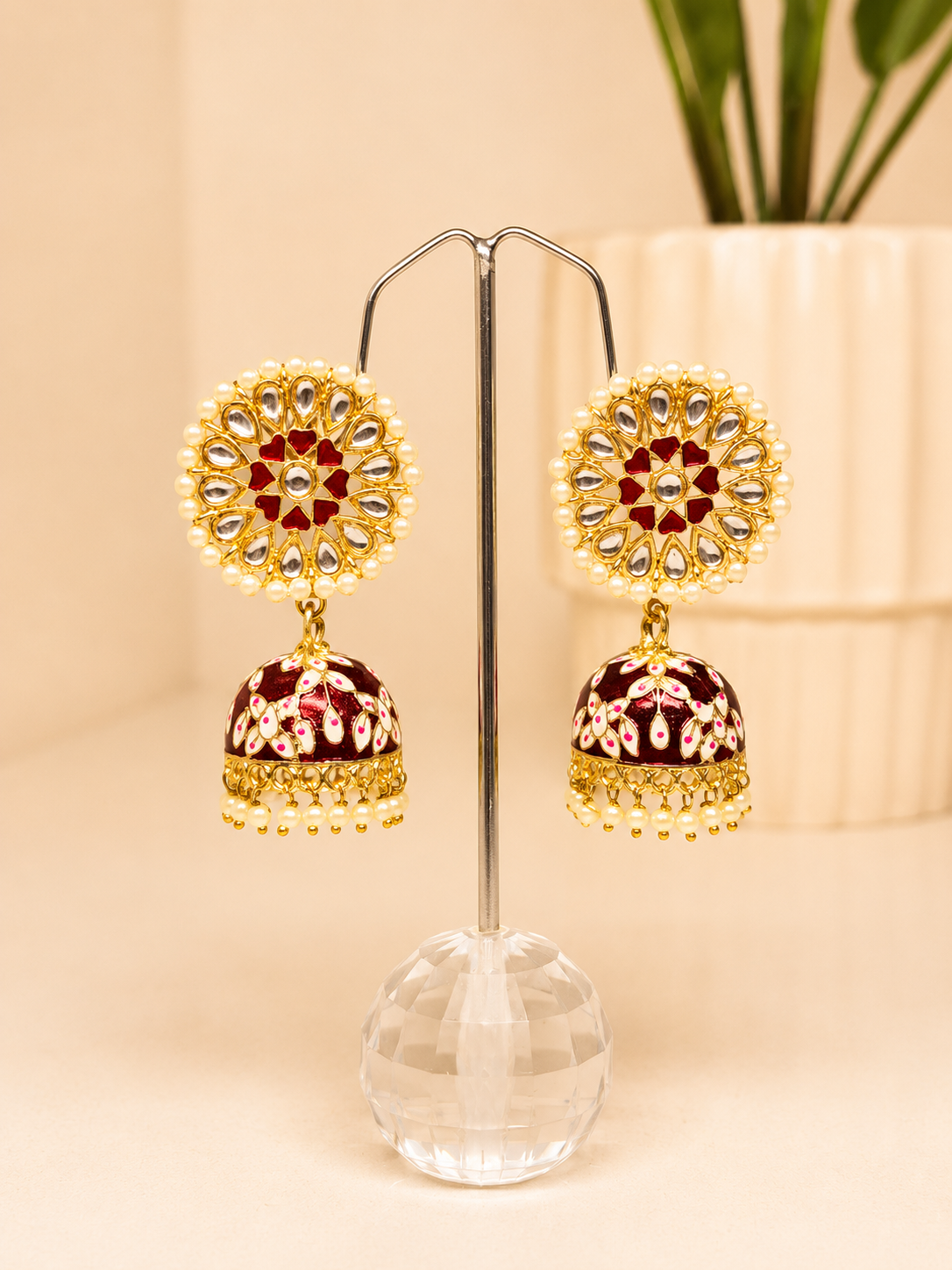 Gulnaar Kundan Jhumkas