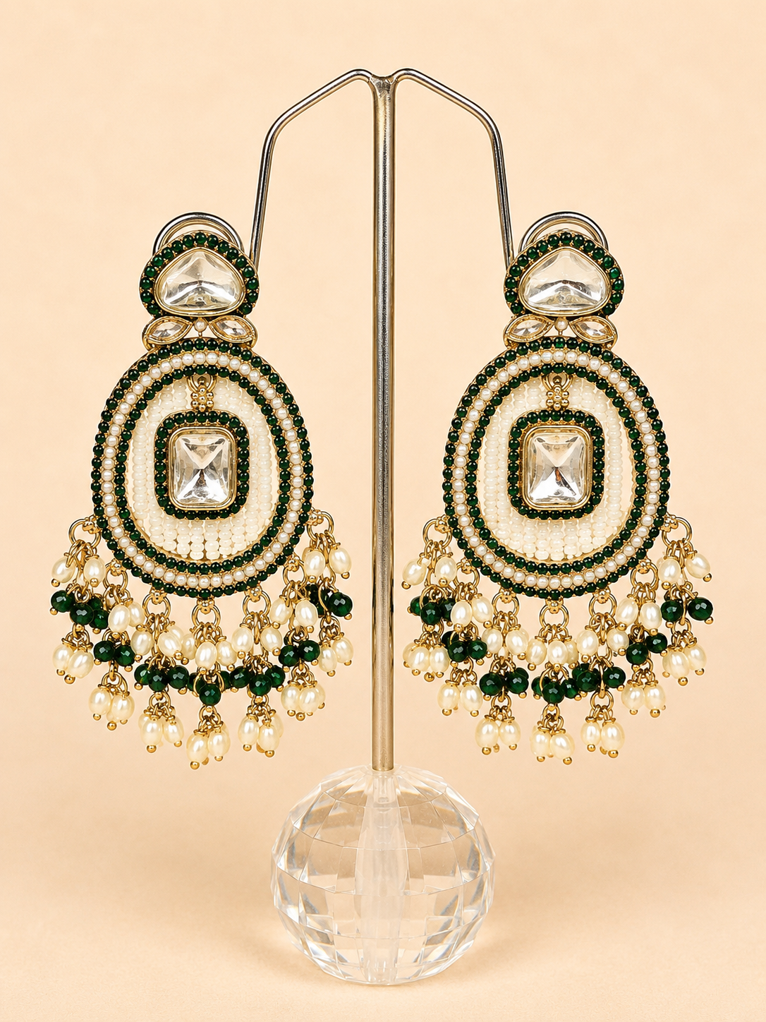 Meher Emerald Statement Earrings
