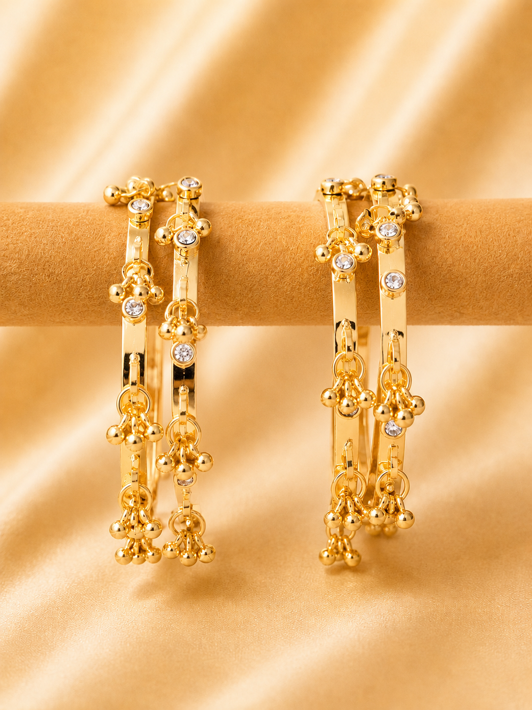 Crystal Ghungroo Kada Set
