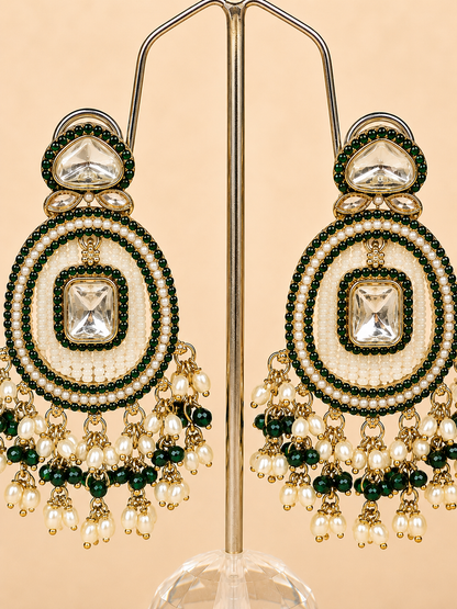 Meher Emerald Statement Earrings