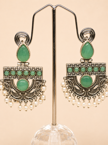 Mint Noor Statement Earrings