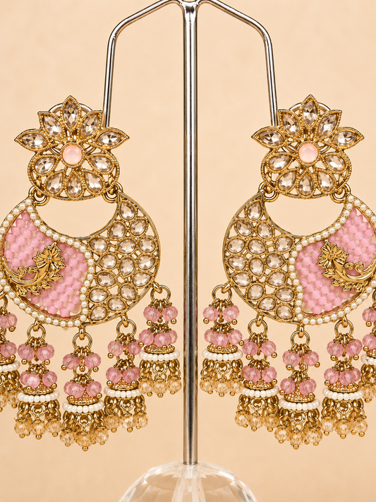 Gulabi Chand Statement Earrings