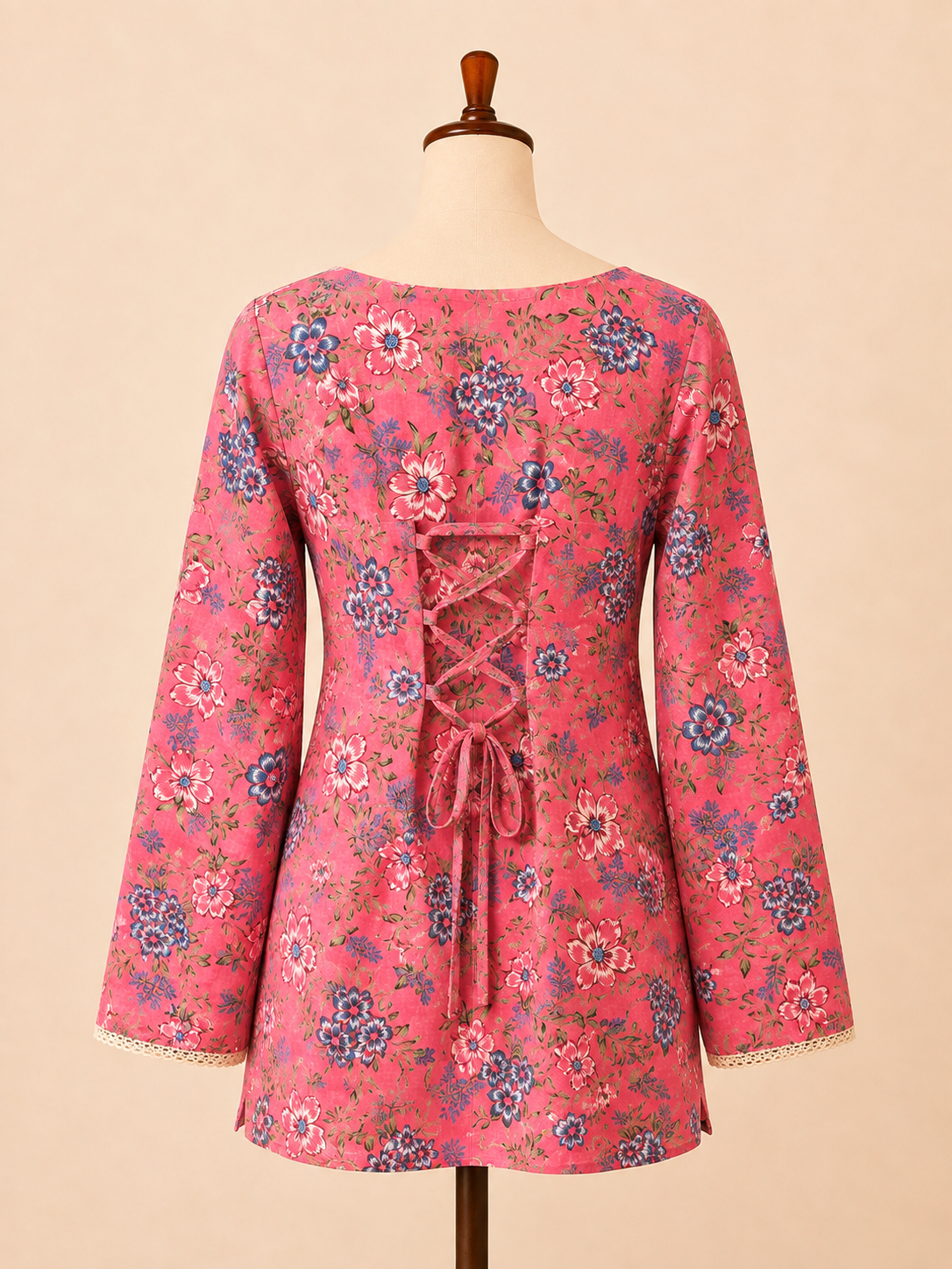 Rose Garden Corset-Back Short Kurti
