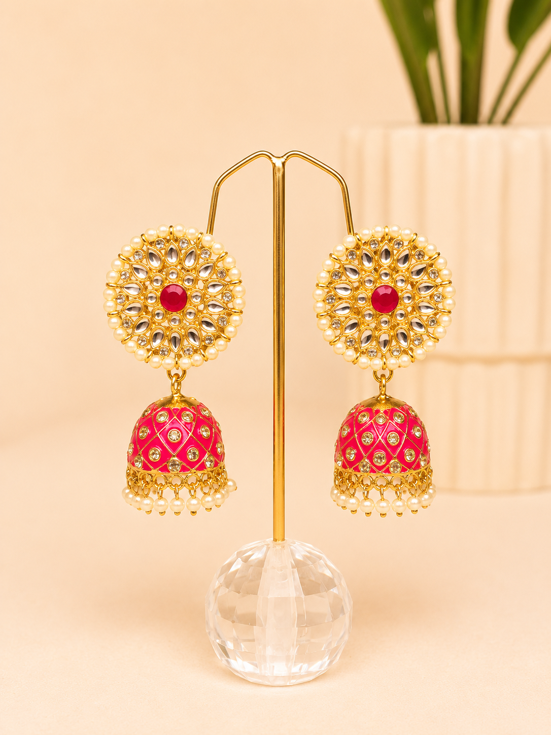 Gulnaar Kundan Jhumkas
