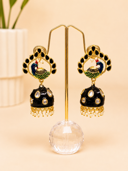 Mayura Meenakari Jhumkas