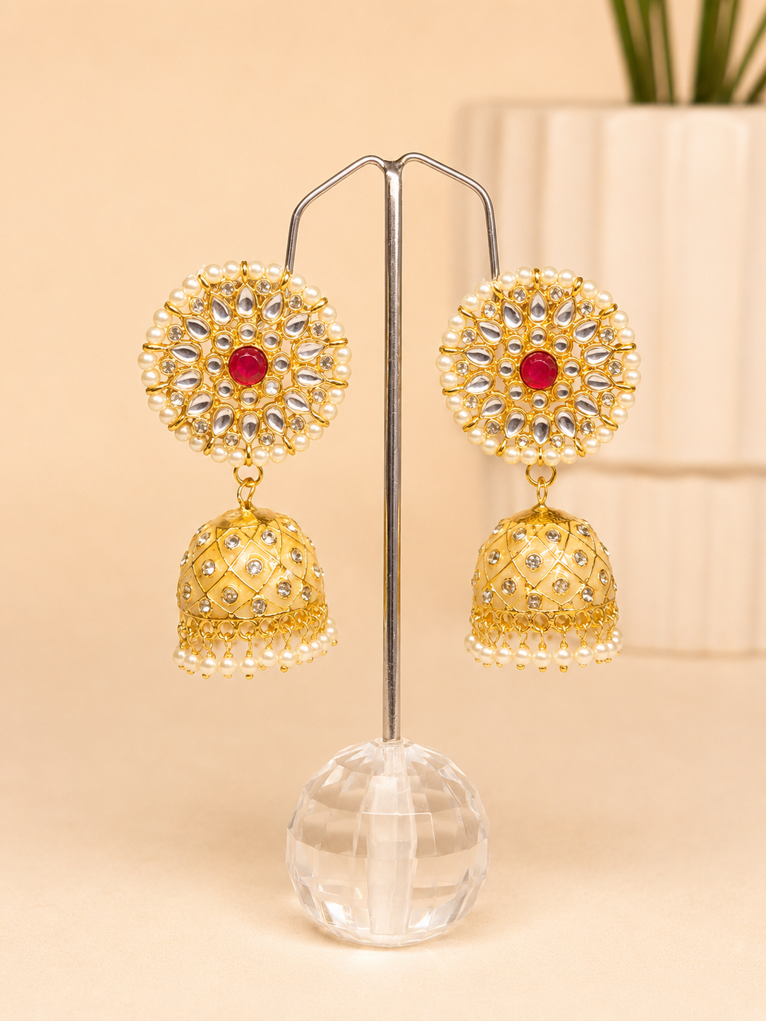 Gulnaar Kundan Jhumkas