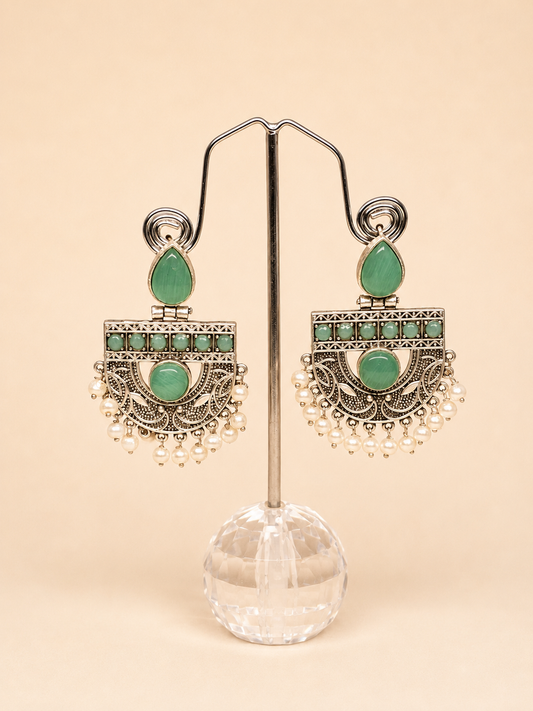 Mint Noor Statement Earrings
