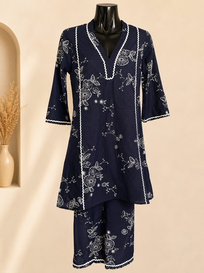 Midnight Bloom 2-Piece Co-ord Set