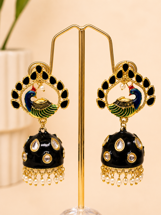 Mayura Meenakari Jhumkas