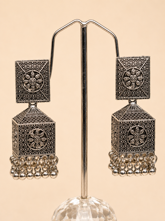 Ruhani Oxidised Jhumkas