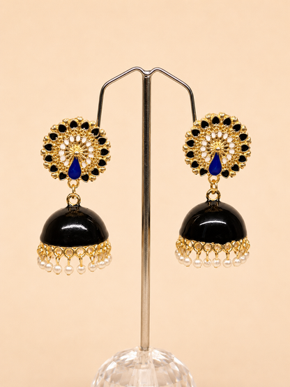 Morni Meenakari Jhumkas