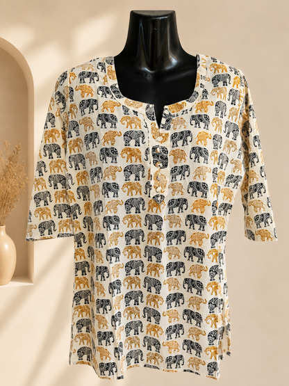 Jaipur Elephant Everyday Kurti