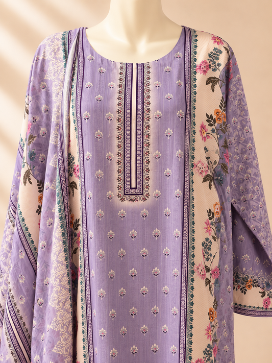 Lavender Garden Printed Three-Piece Set