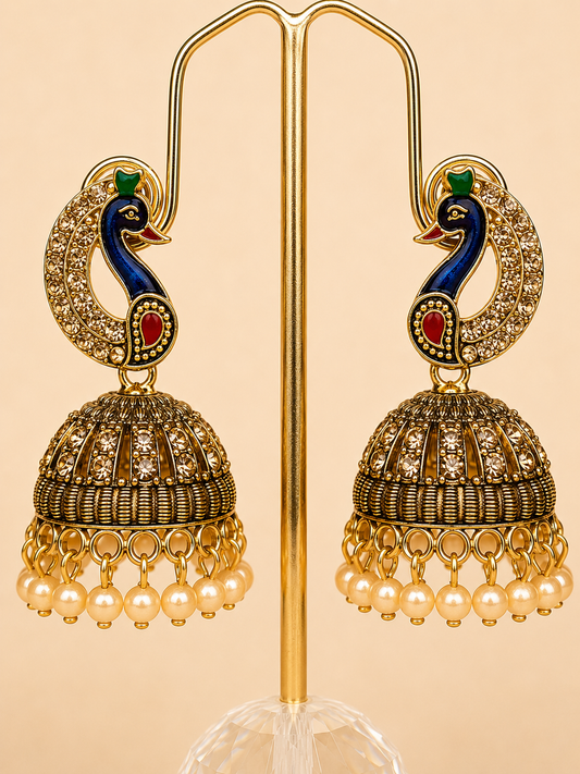 Mayura Jhumka Earrings