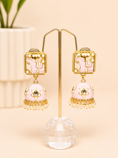 Gajra Meenakari Jhumkas