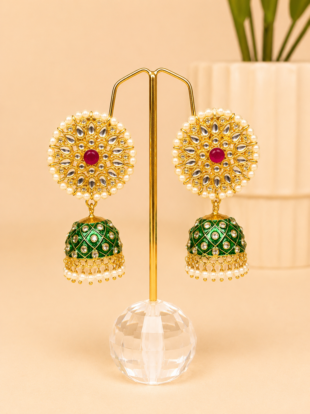 Gulnaar Kundan Jhumkas