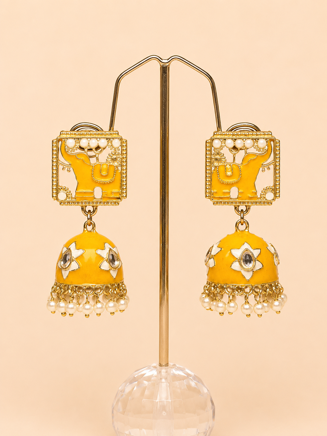 Gajra Meenakari Jhumkas