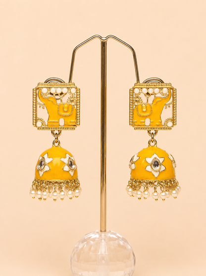 Gajra Meenakari Jhumkas