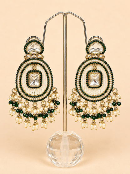 Meher Emerald Statement Earrings
