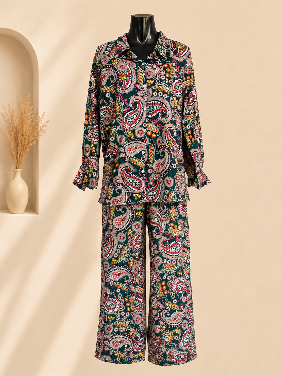 Emerald Paisley 2-Piece Co-ord Set