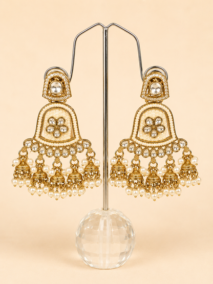 Ivory Rani Jhumka Earrings
