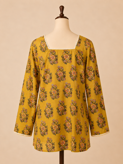 Golden Marigold Corset Back