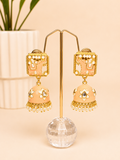 Gajra Meenakari Jhumkas