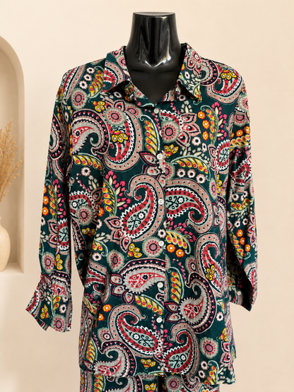 Emerald Paisley 2-Piece Co-ord Set
