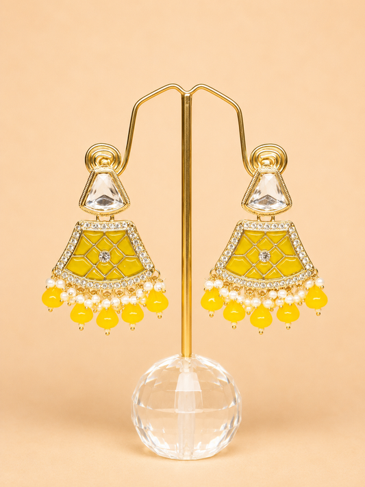 Adaa Enamel Drop Earrings