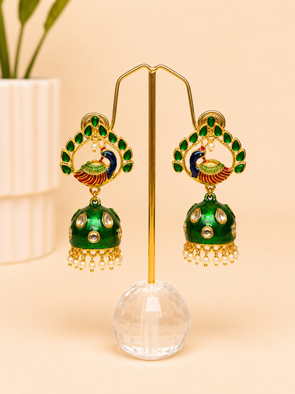 Mayura Meenakari Jhumkas