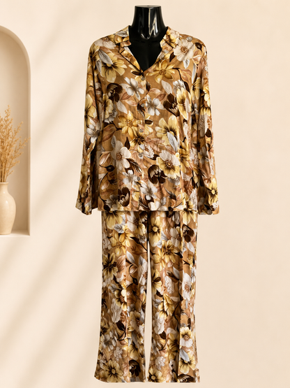 Golden Bloom 2-Piece Co-ord Set
