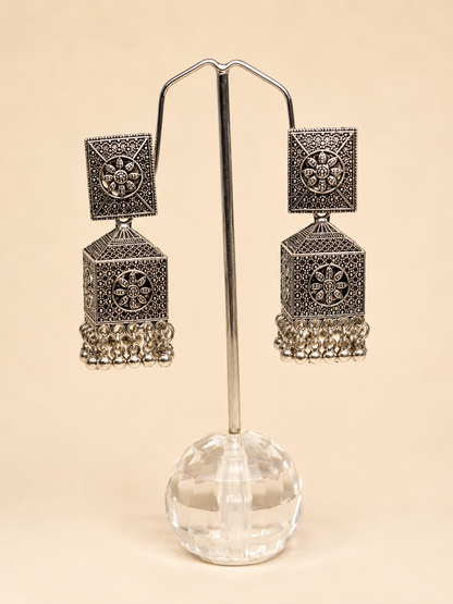 Ruhani Oxidised Jhumkas