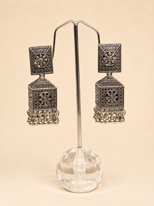 Ruhani Oxidised Jhumkas
