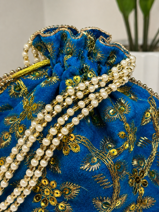 Neel Rani Pearl Potli Bag