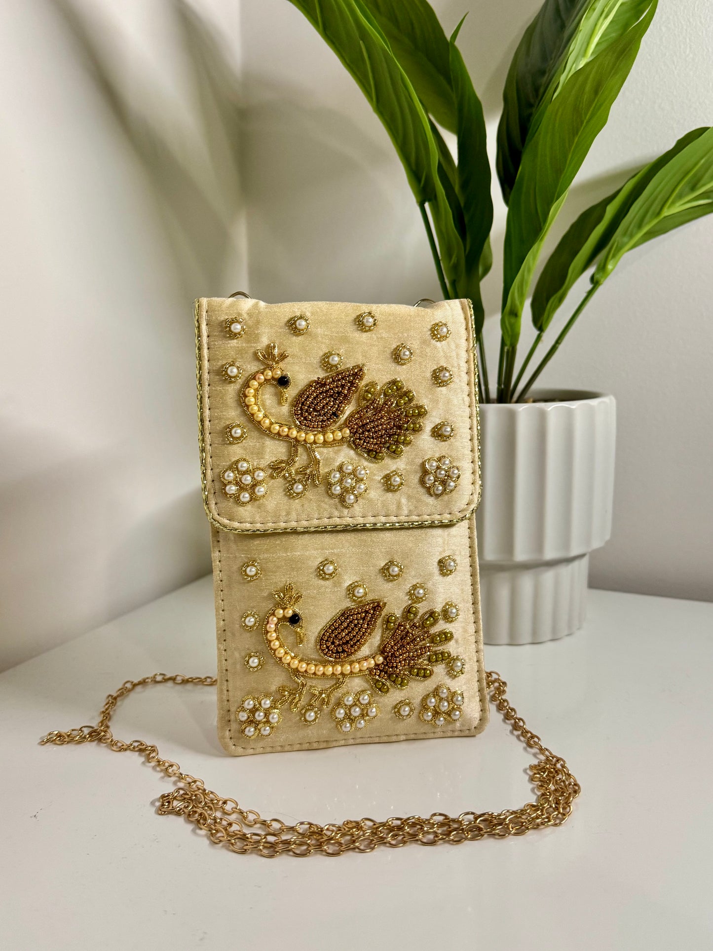 Mayur Embroidered Phone Sling Bag