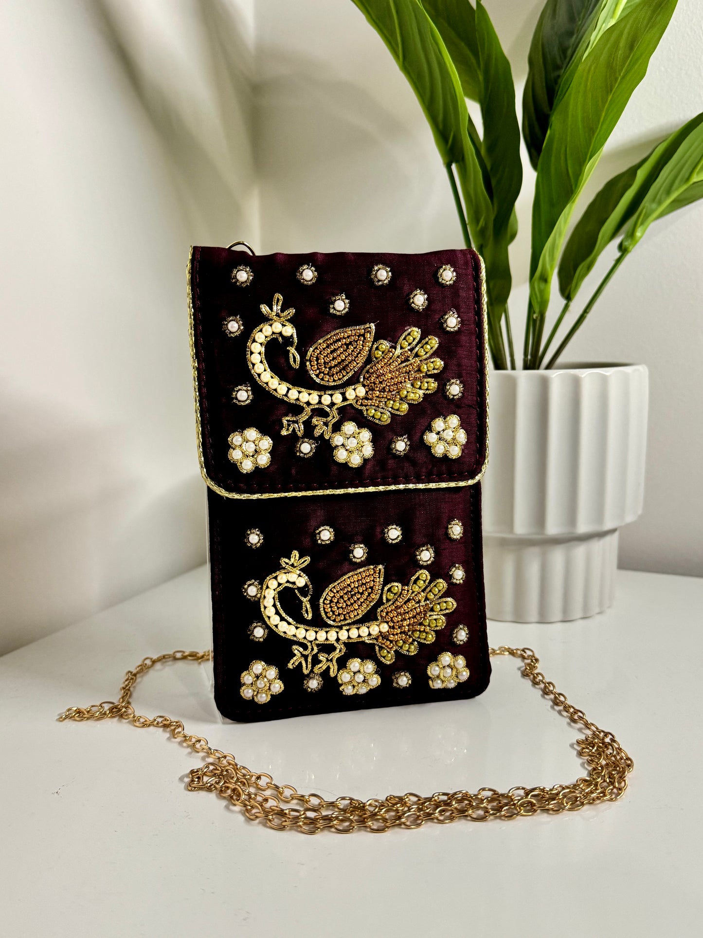 Mayur Embroidered Phone Sling Bag