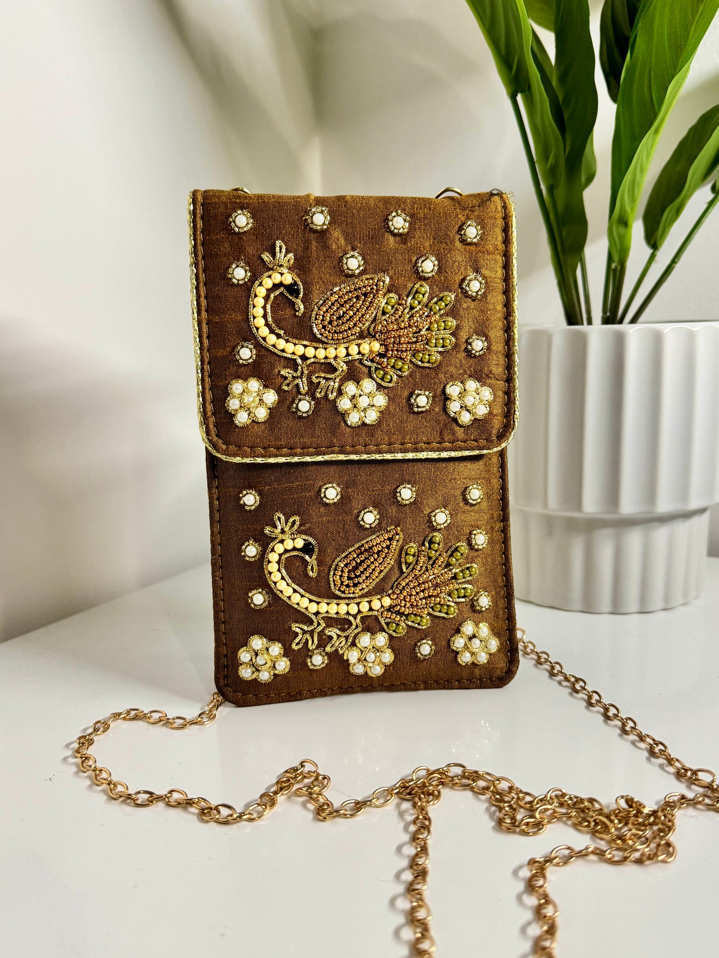 Mayur Embroidered Phone Sling Bag