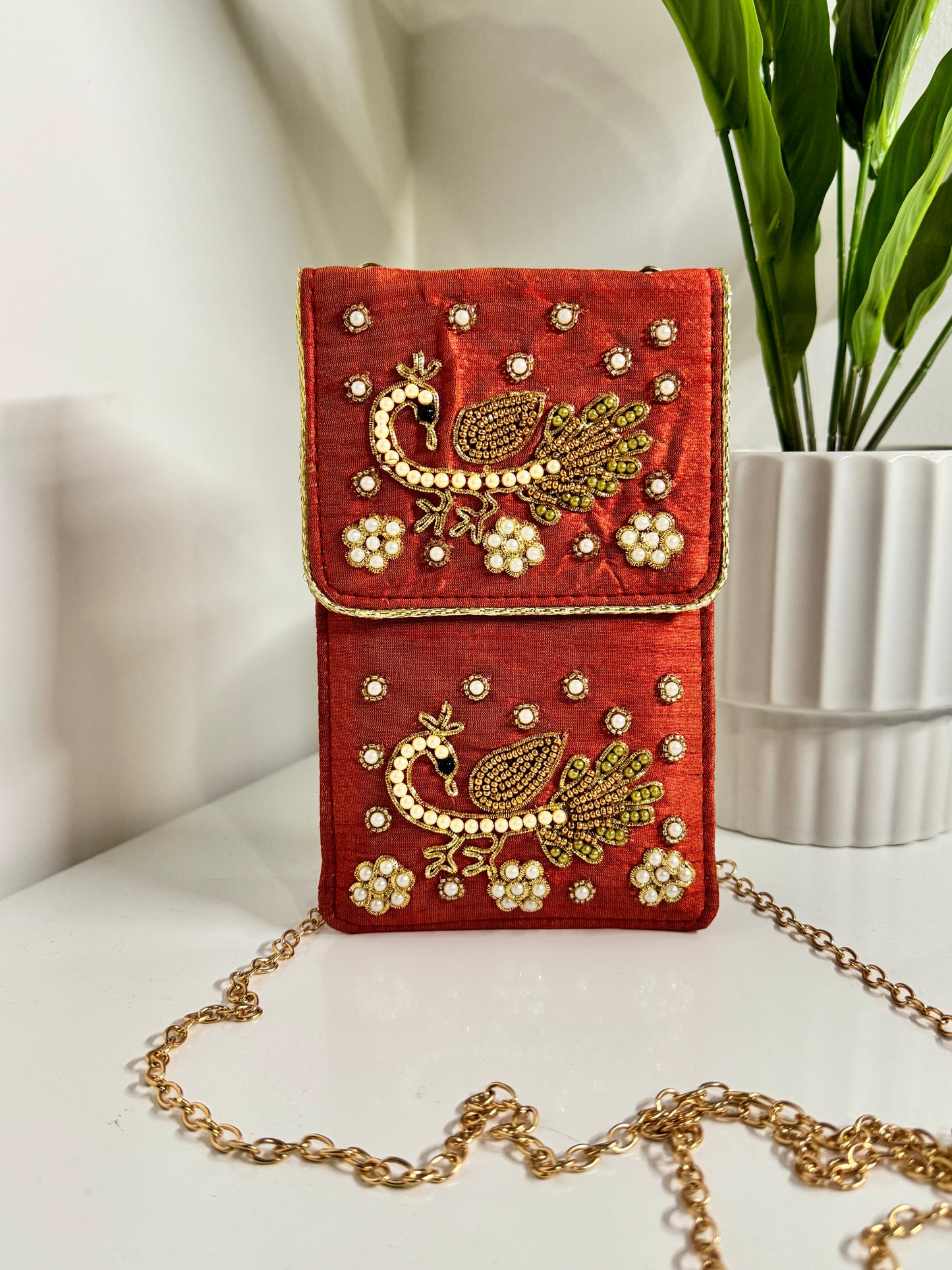 Mayur Embroidered Phone Sling Bag