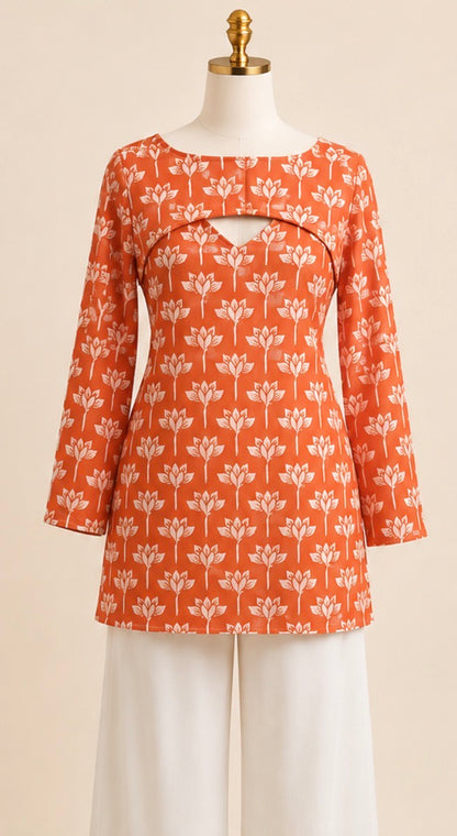 Lotus Layered 2-Piece Kurti Set